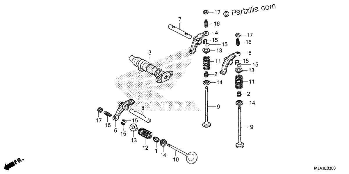 Diagrama de CAMSHAFT VALVE FR