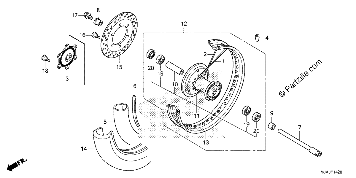 Diagrama de FRONT WHEEL