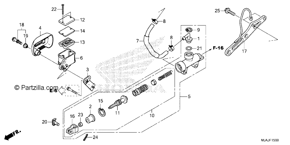 Diagrama de REAR BRAKE MASTER CYLINDER