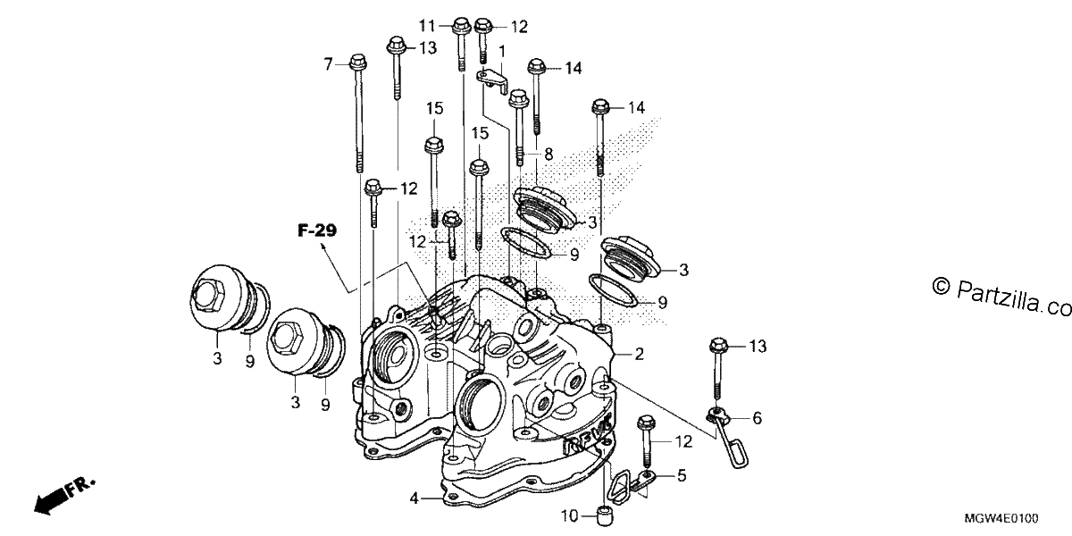 Diagrama de CYLINDER HEAD COVER