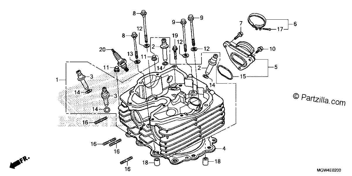 Diagrama de CYLINDER HEAD