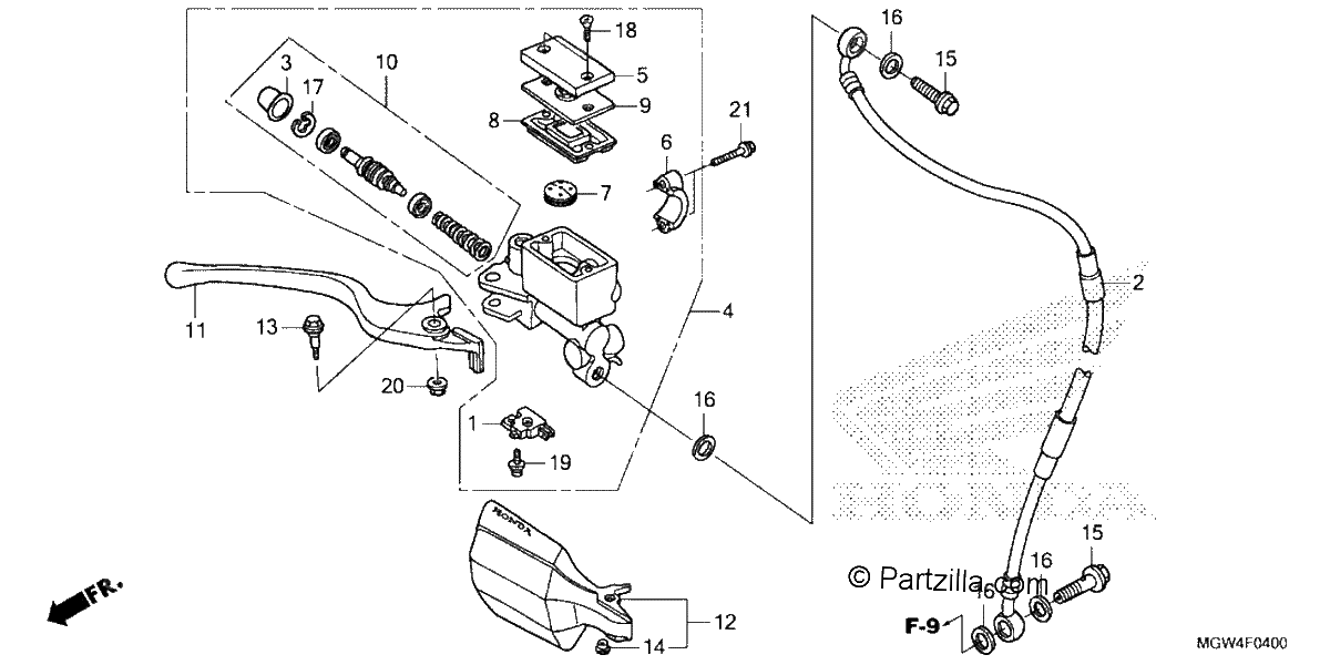 Diagrama de FRONT BRAKE MASTER CYLINDER