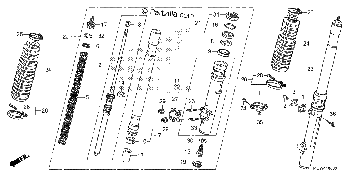Diagrama de FRONT FORK