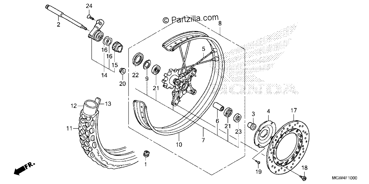 Diagrama de FRONT WHEEL