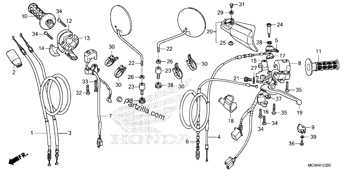 Diagrama de HANDLE LEVER SWITCH CABLE