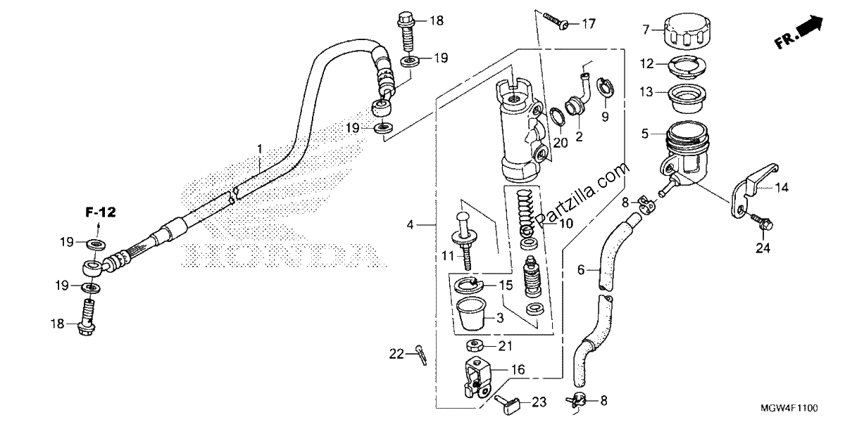Diagrama de REAR BRAKE MASTER CYLINDER