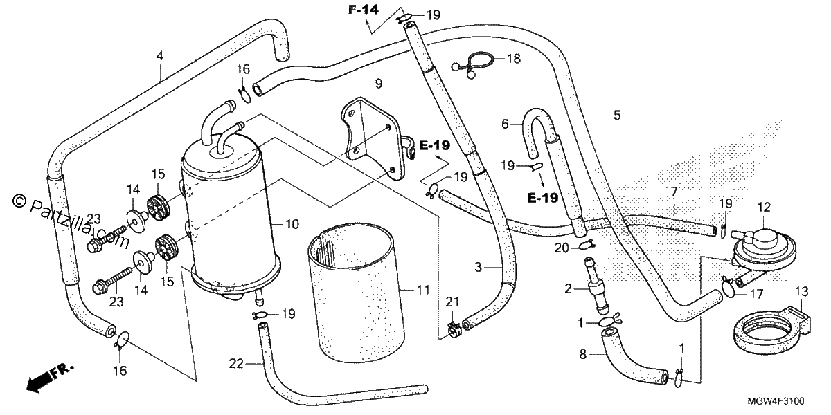 Diagrama de EVAP CANISTER