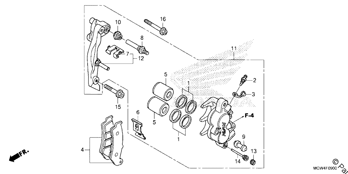 Diagrama de FRONT BRAKE CALIPER