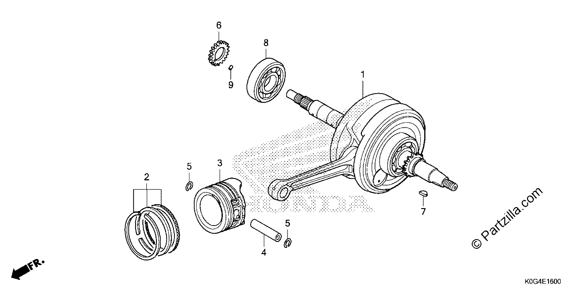 Diagrama de CRANKSHAFT PISTON
