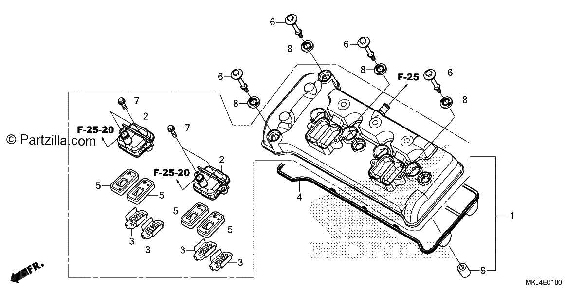 Diagrama de CYLINDER HEAD COVER