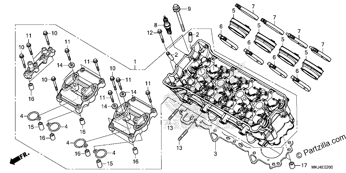 Diagrama de CYLINDER HEAD