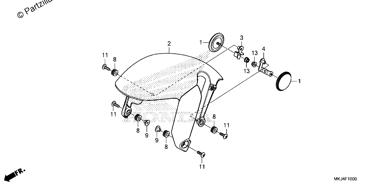 Diagrama de FRONT FENDER