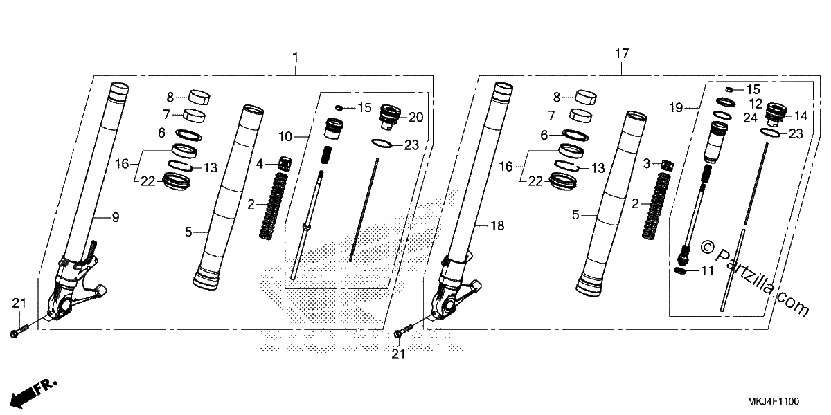 Diagrama de FRONT FORK