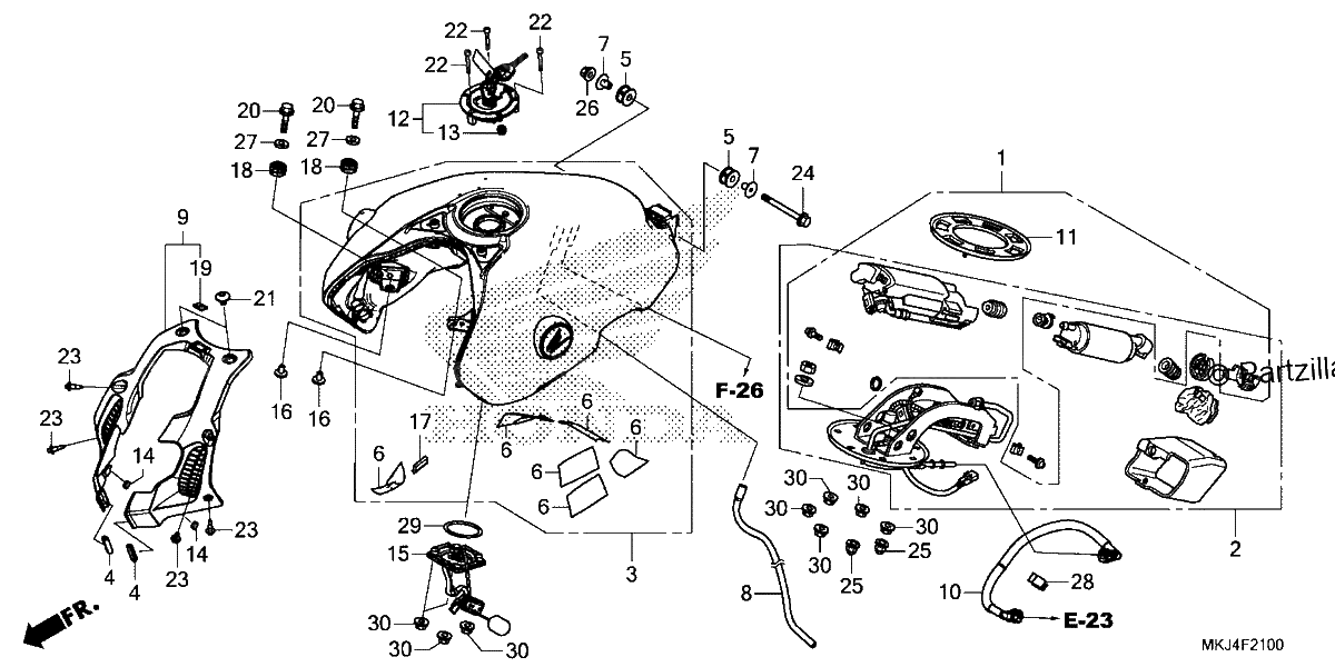 Diagrama de FUEL TANK FUEL PUMP