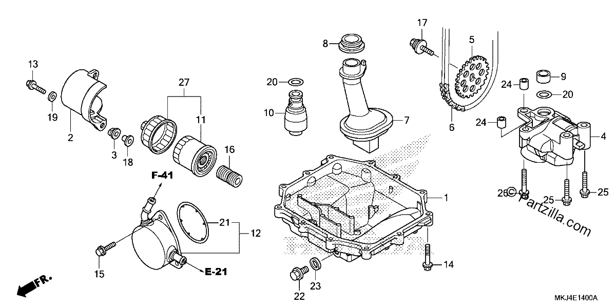 Diagrama de OIL PAN OIL PUMP