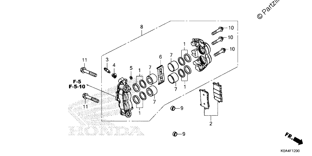 Diagrama de FRONT BRAKE CALIPER