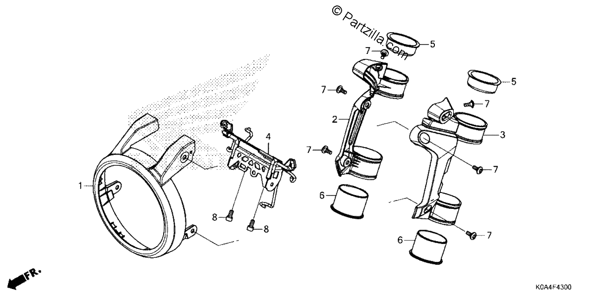 Diagrama de FRONT COWL