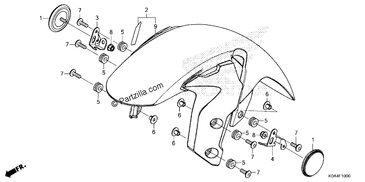 Diagrama de FRONT FENDER