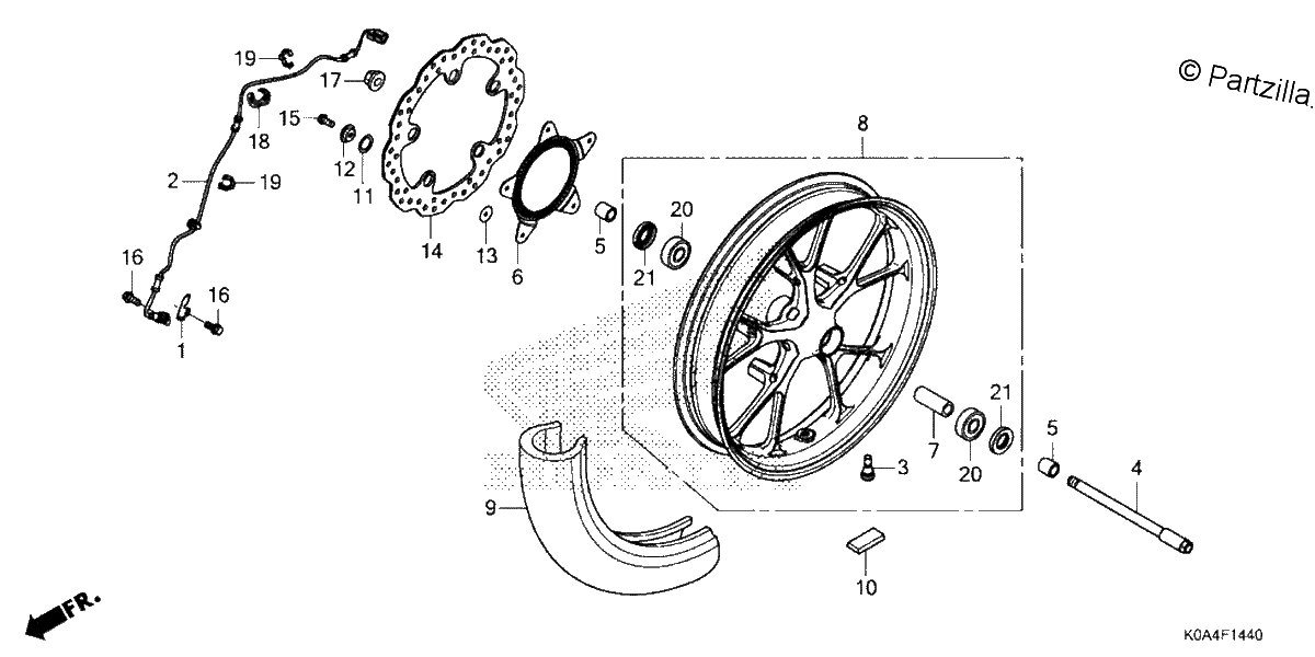 Diagrama de FRONT WHEEL