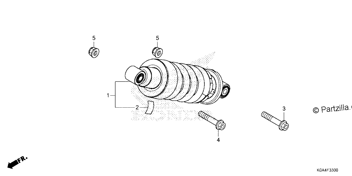 Diagrama de REAR SHOCK ABSORBER