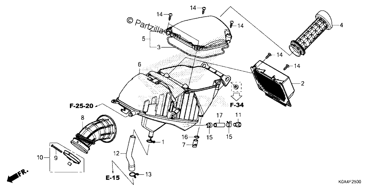 Diagrama de AIR CLEANER