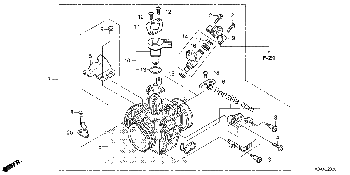 Diagrama de THROTTLE BODY