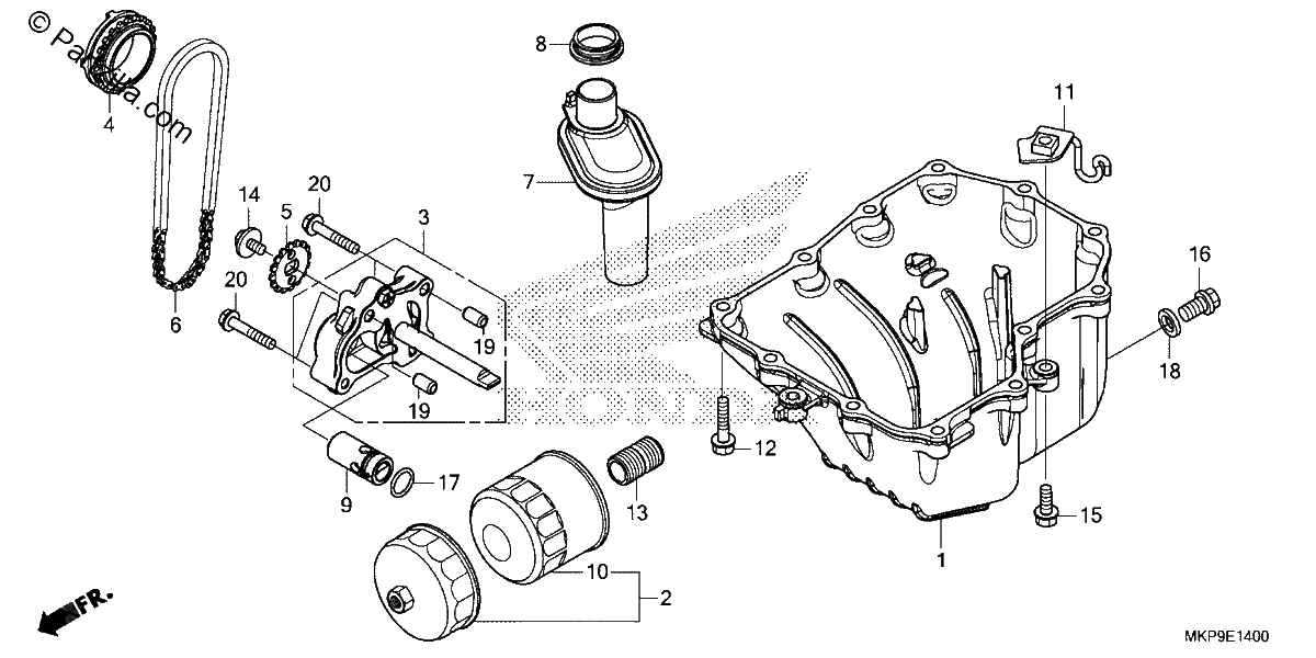 Diagrama de OIL PAN OIL PUMP