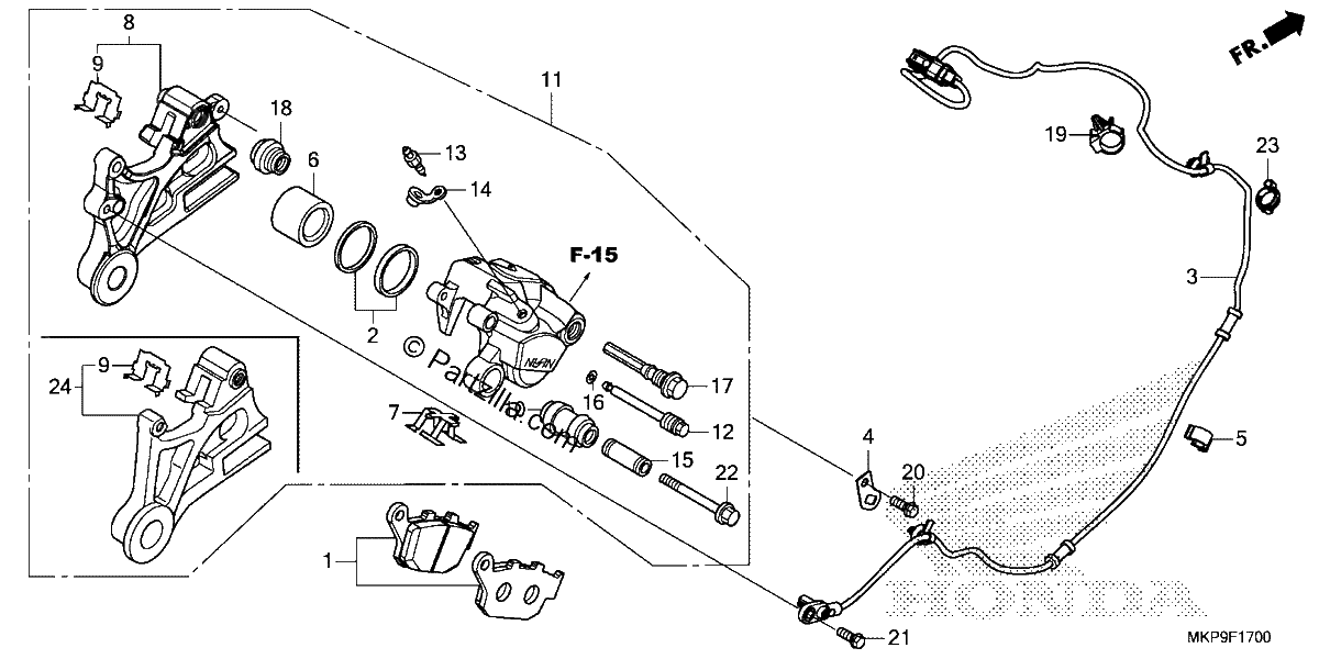Diagrama de REAR BRAKE CALIPER