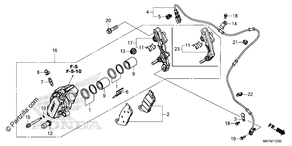 Diagrama de FRONT BRAKE CALIPER