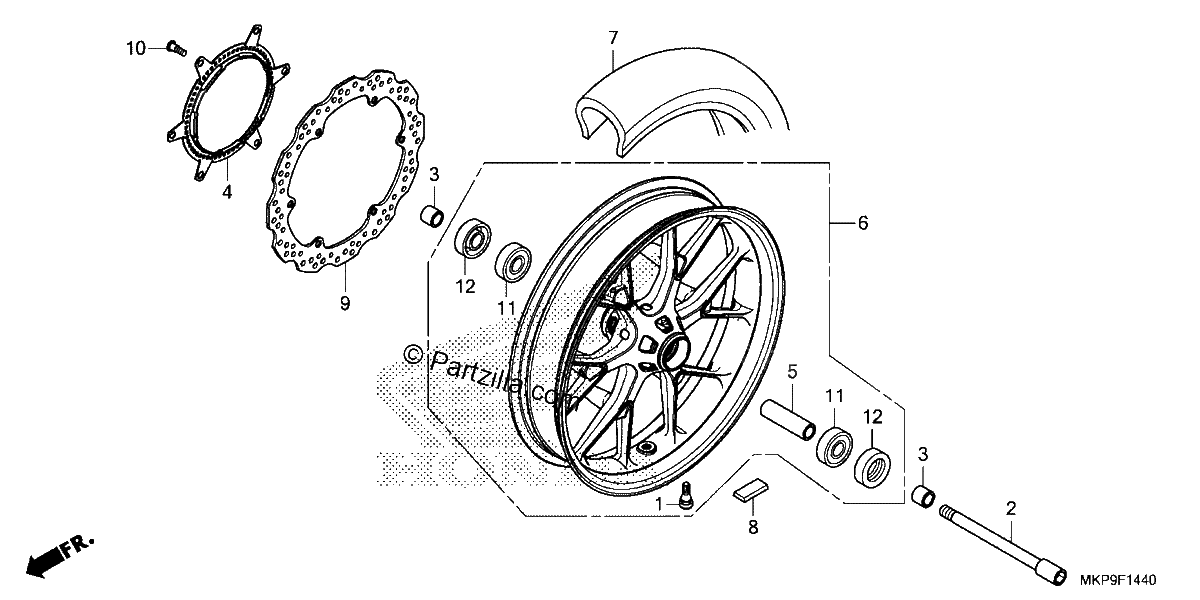 Diagrama de FRONT WHEEL