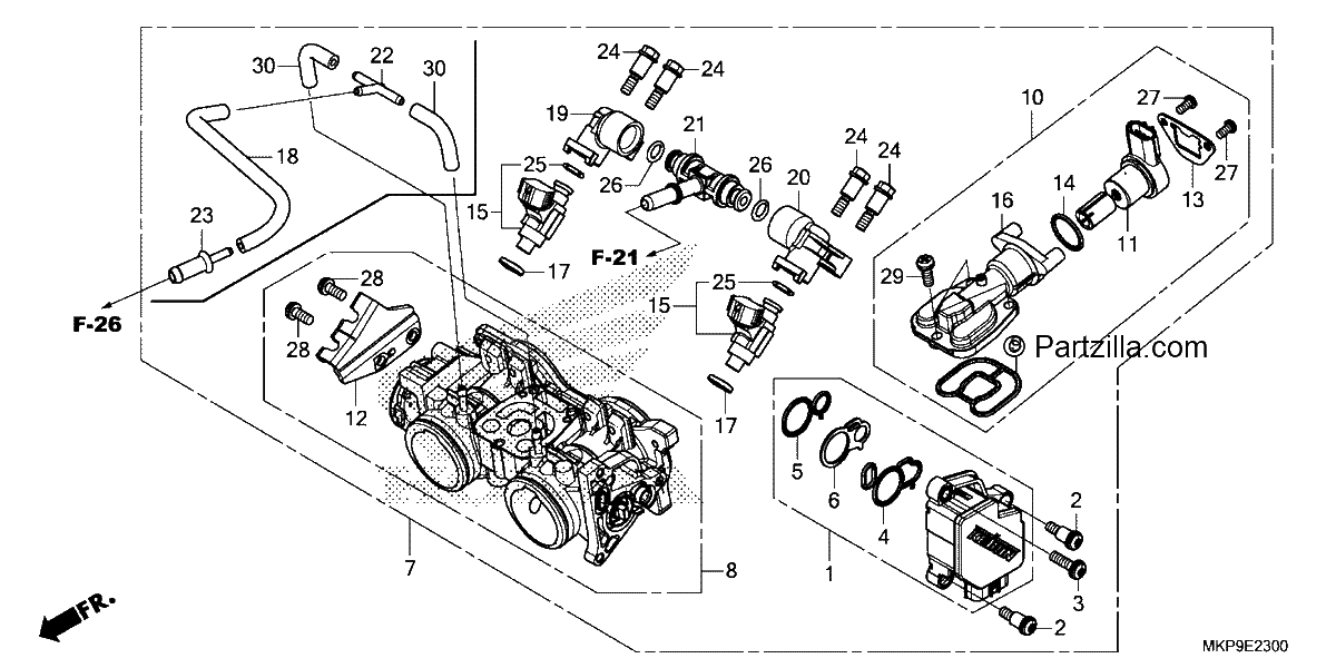 Diagrama de THROTTLE BODY