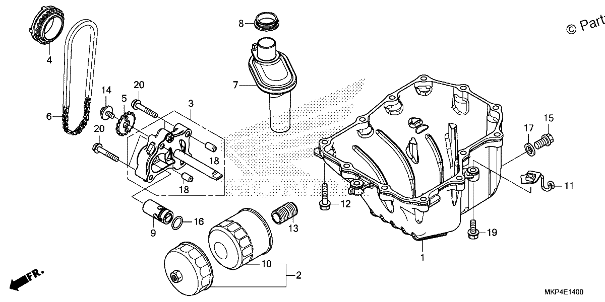 Diagrama de OIL PAN OIL PUMP