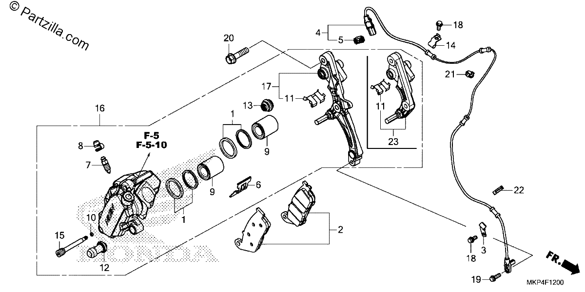 Diagrama de FRONT BRAKE CALIPER