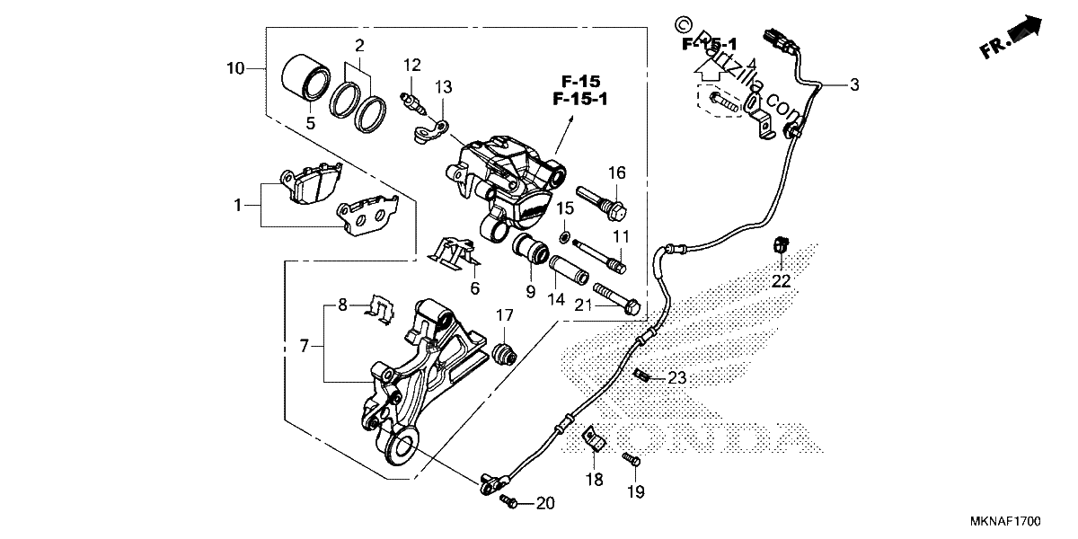 Diagrama de REAR BRAKE CALIPER