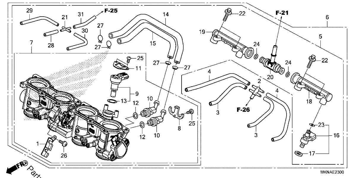 Diagrama de THROTTLE BODY