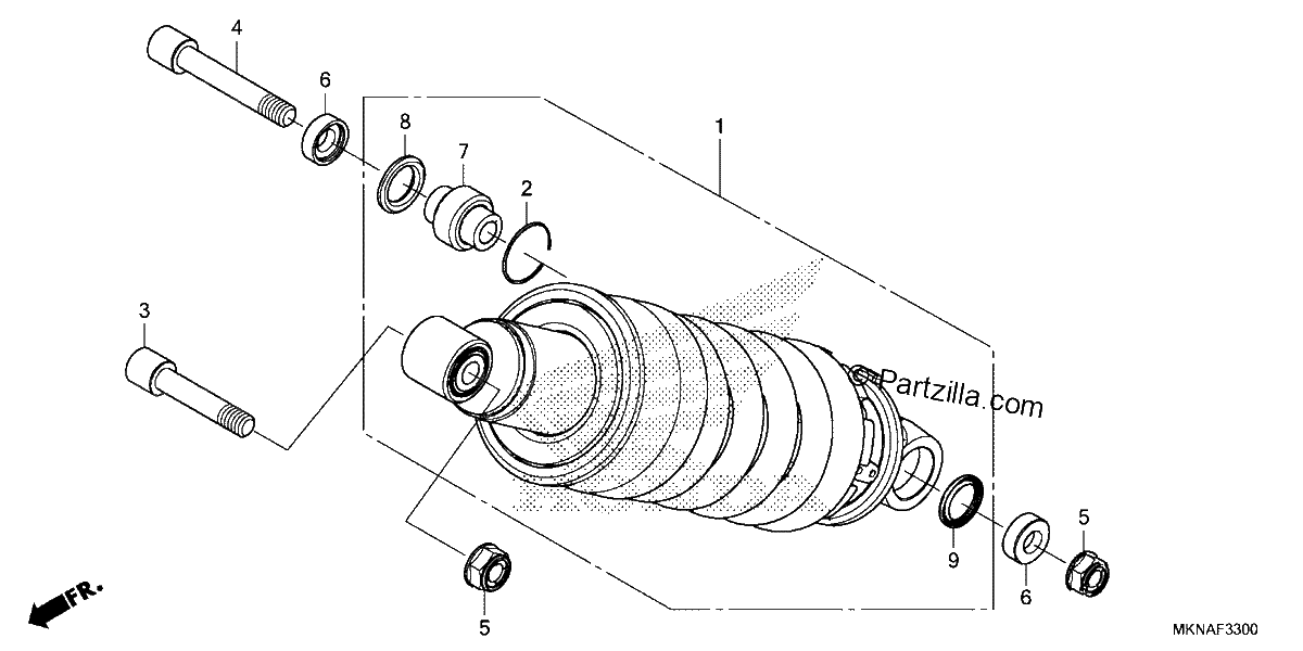 Diagrama de REAR SHOCK ABSORBER