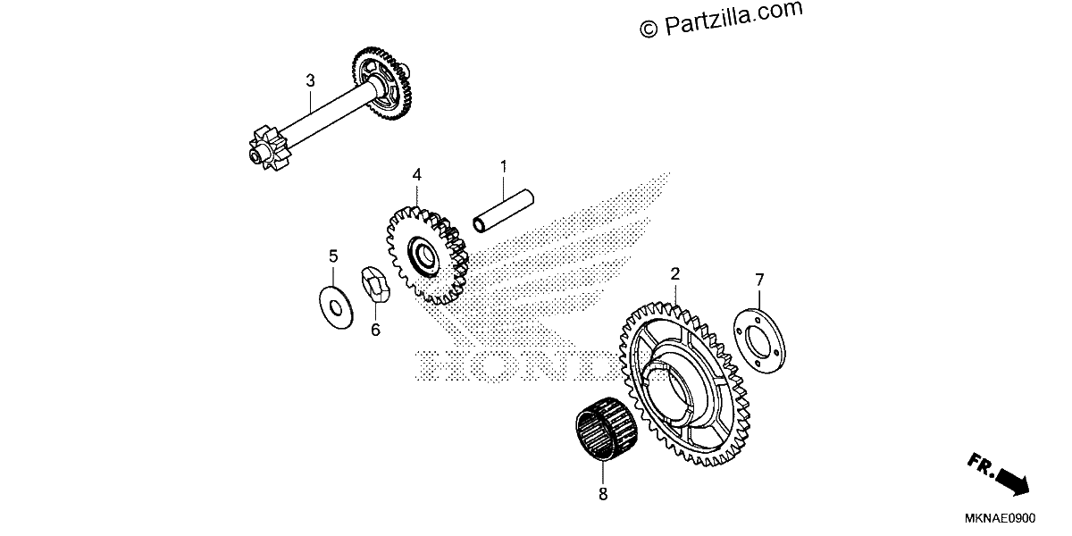 Diagrama de STARTING DRIVEN GEAR