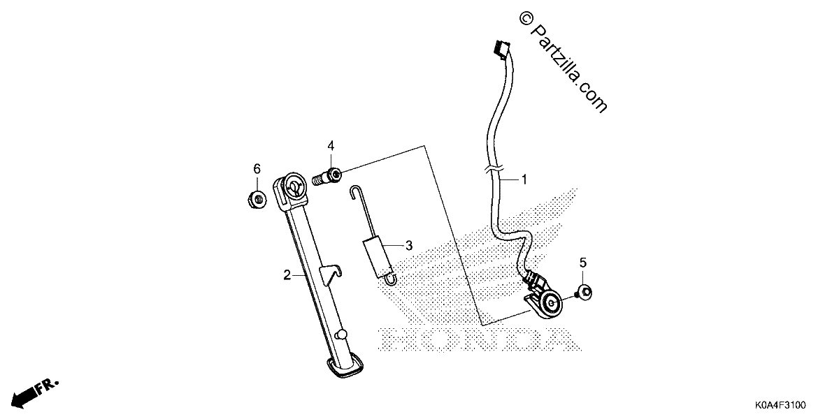Diagrama de SIDE STAND