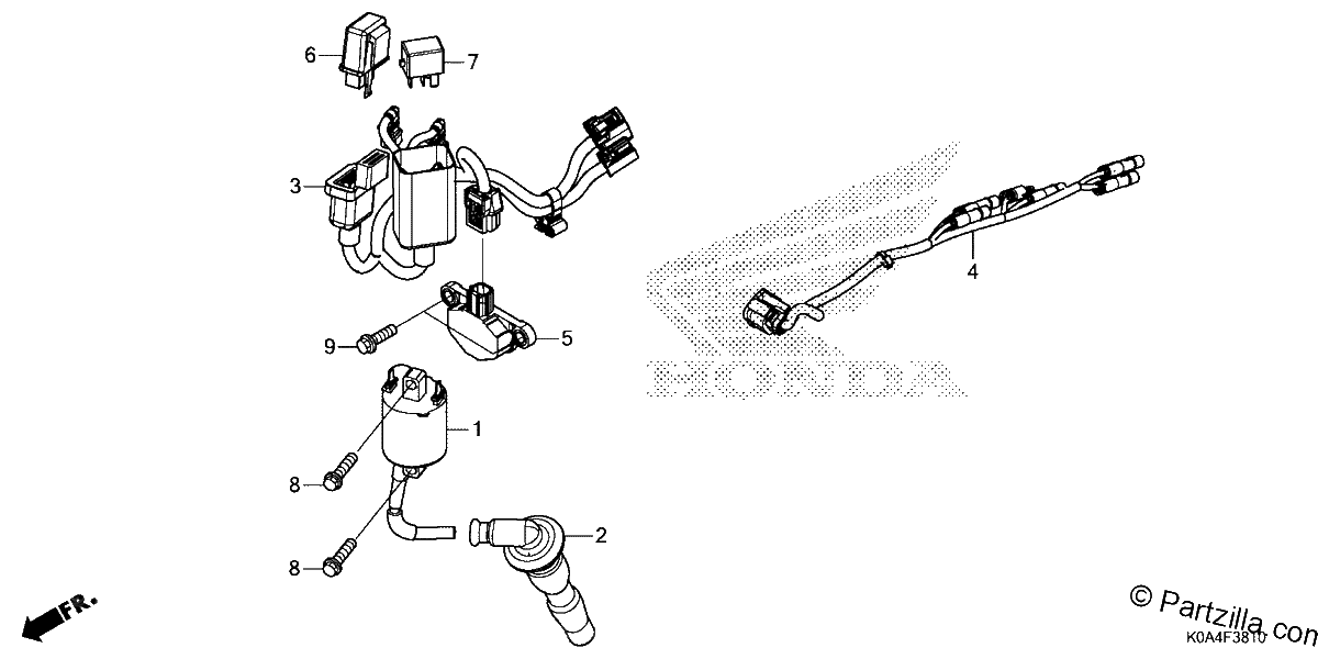 Diagrama de SUB HARNESS 1
