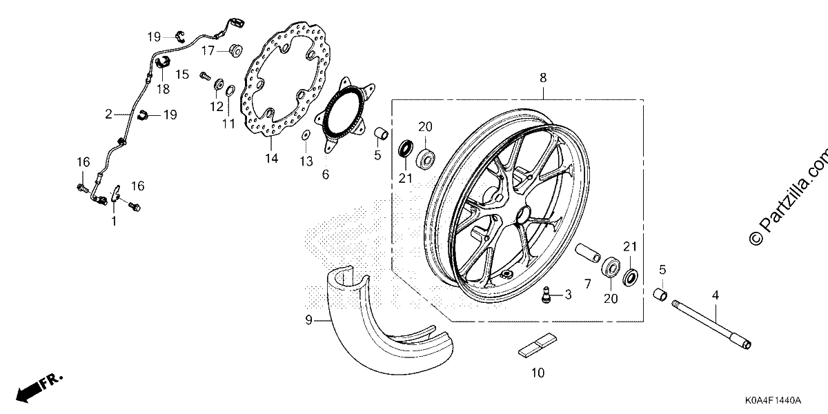Diagrama de FRONT WHEEL