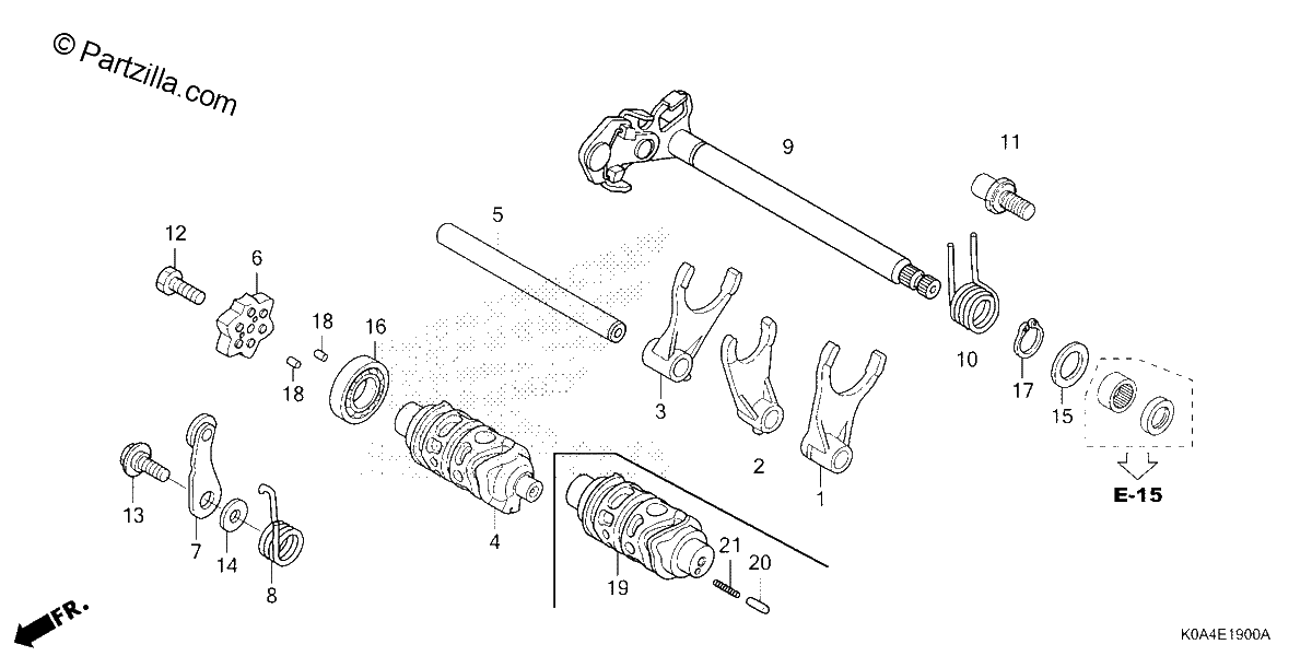 Diagrama de GEARSHIFT DRUM
