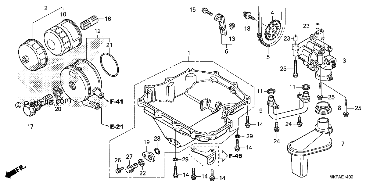Diagrama de OIL PAN OIL PUMP