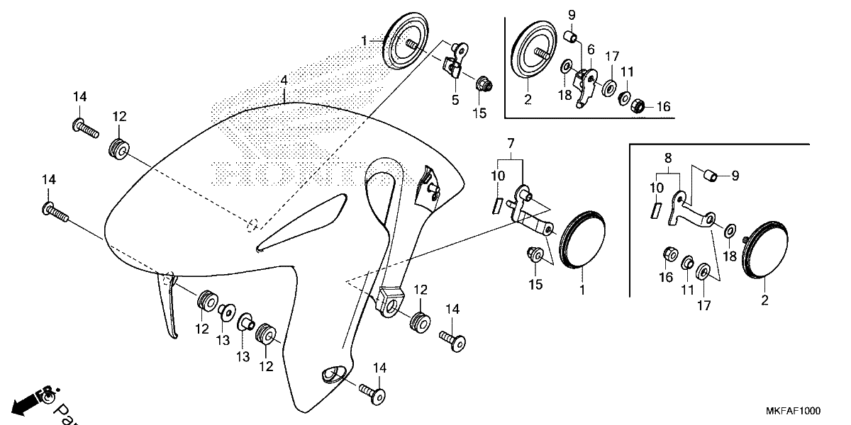 Diagrama de FRONT FENDER