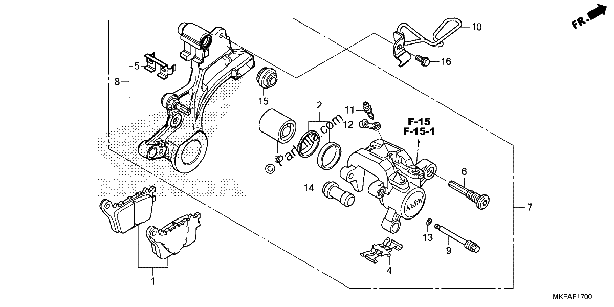 Diagrama de REAR BRAKE CALIPER