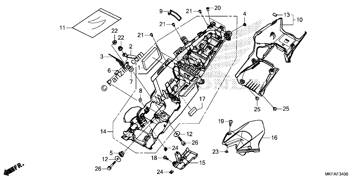 Diagrama de REAR FENDER