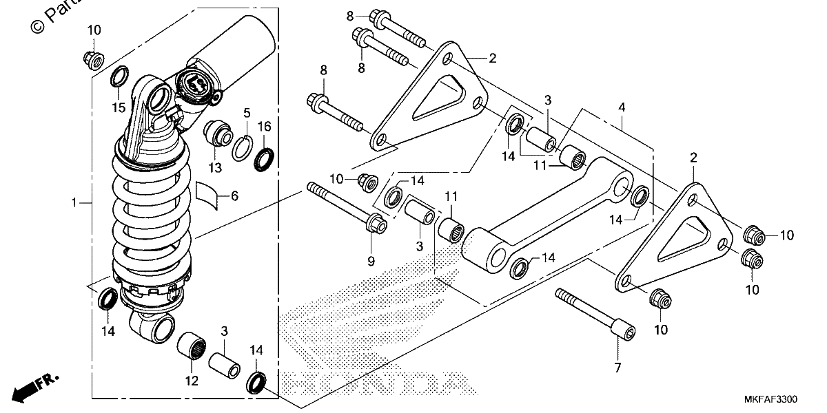 Diagrama de REAR SHOCK ABSORBER 1