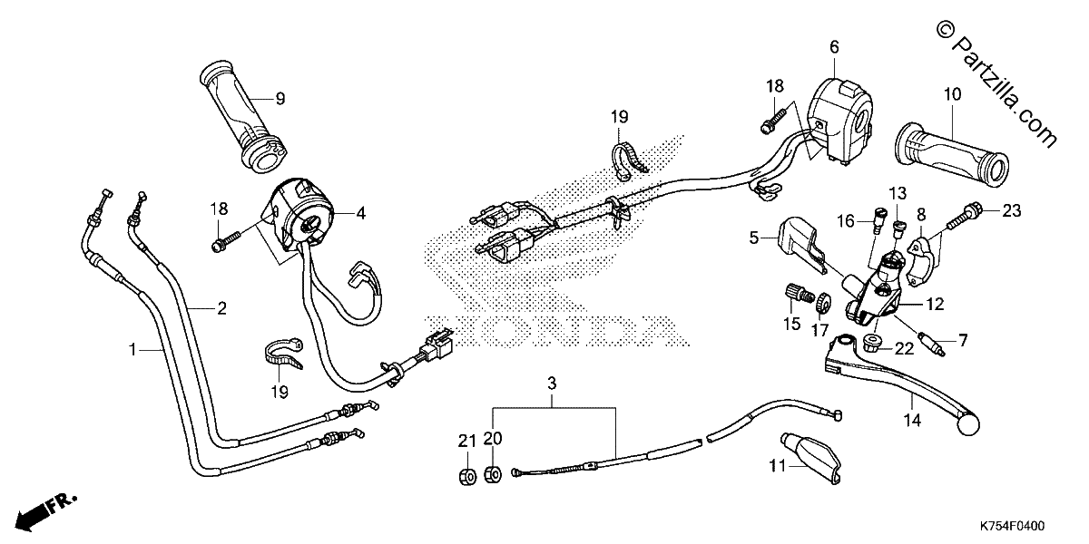 Diagrama de HANDLE LEVER SWITCH CABLE