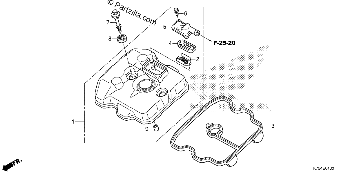 Diagrama de CYLINDER HEAD COVER