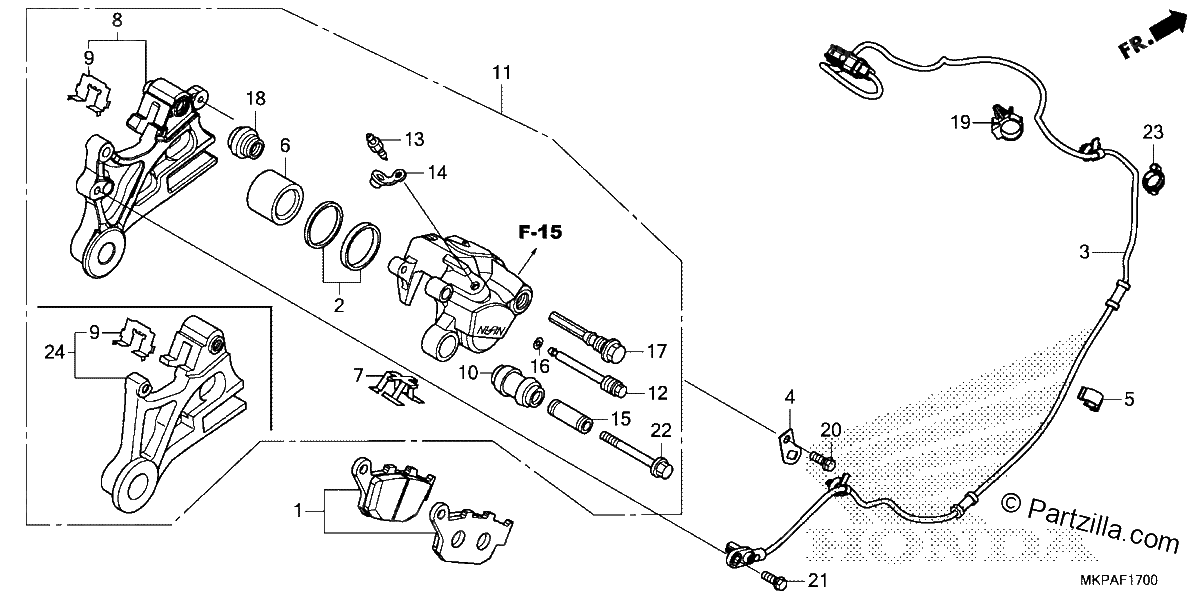 Diagrama de REAR BRAKE CALIPER