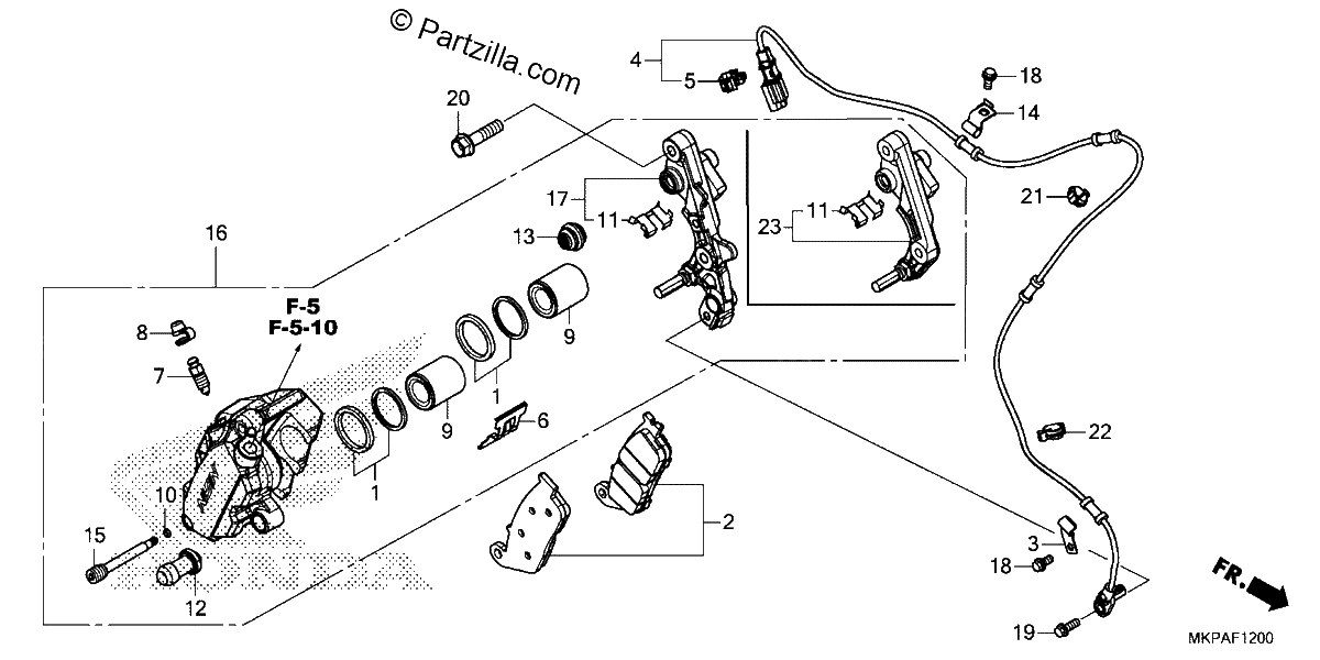 Diagrama de FRONT BRAKE CALIPER